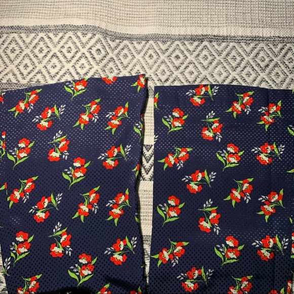 JILL Jill Stuart XS Blue Louise Midnight Floral Wide Leg  high waisted  Pants - Picture 10 of 12